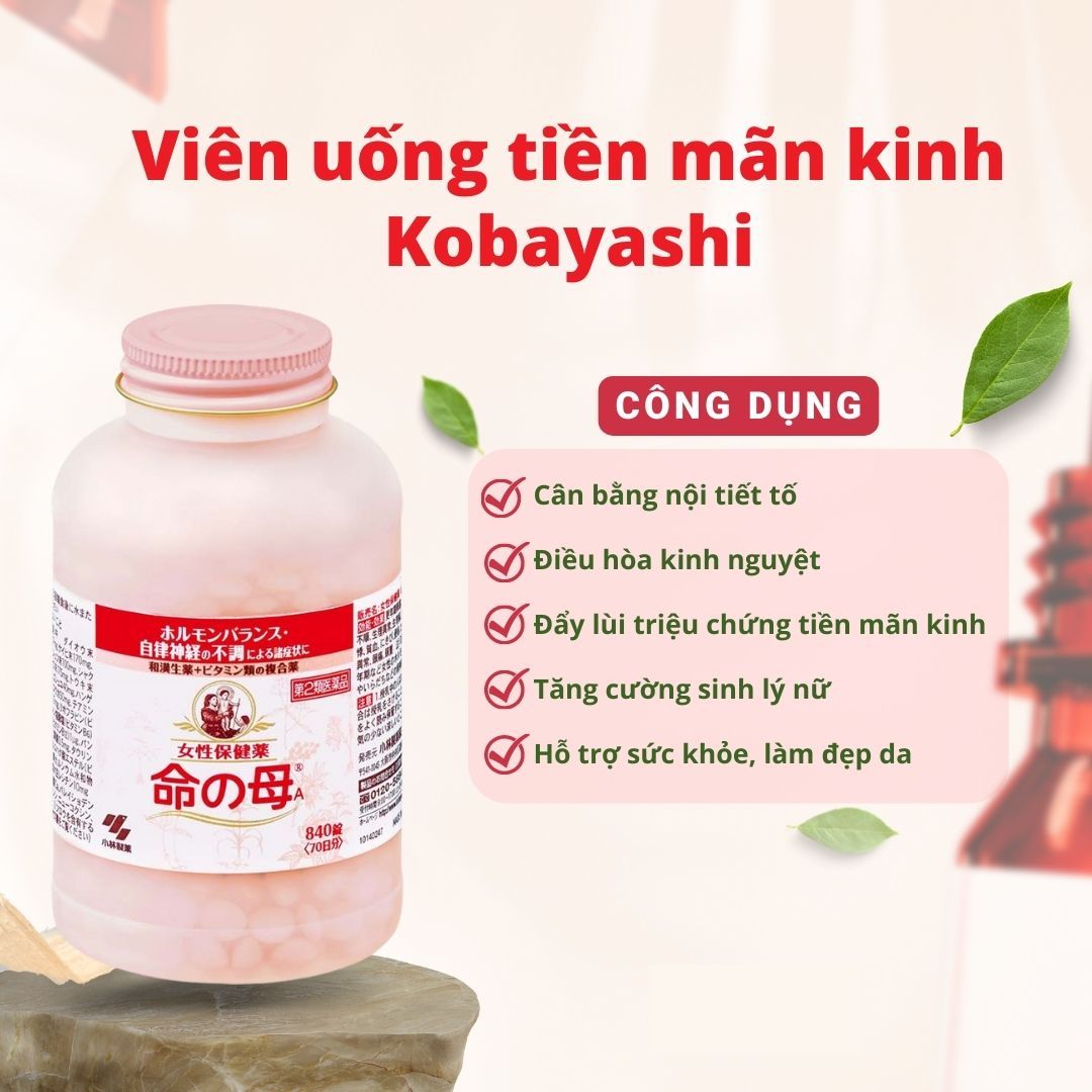 VIÊN UỐNG TIỀN MÃN KINH KOBAYASHI NHẬT BẢN 840v